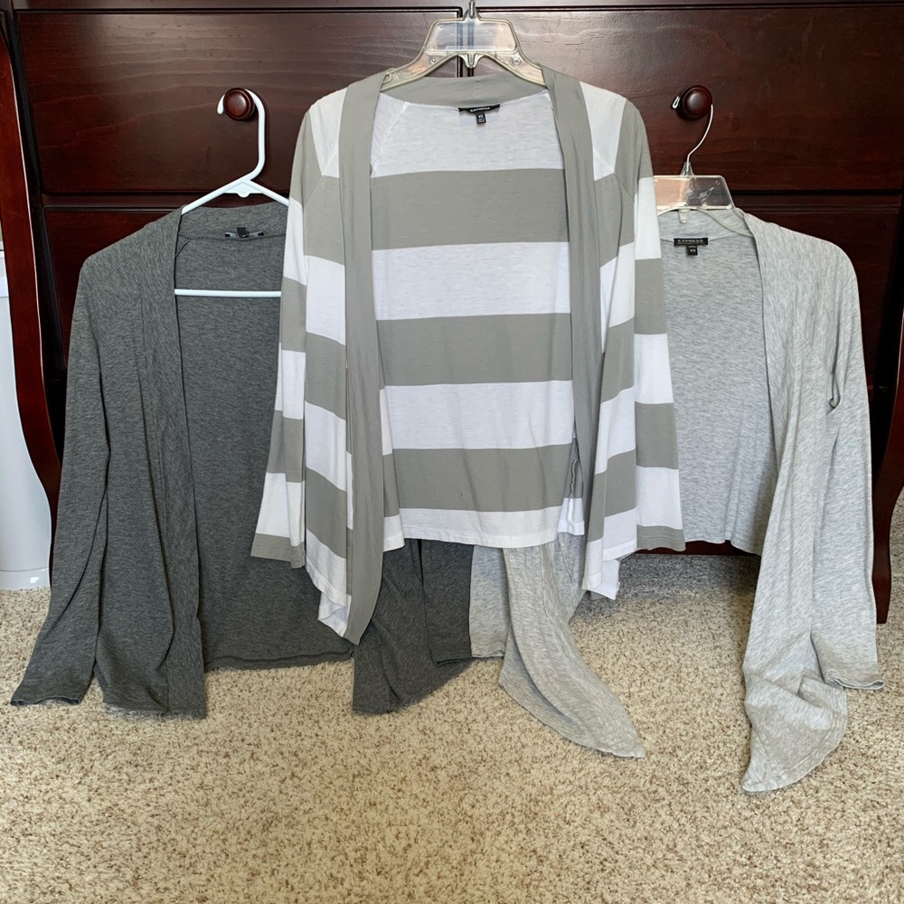 Set of 3 Express Lightweight Cardigans XS